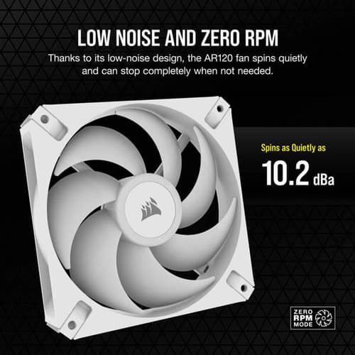 Corsair iCUE AR120 Digital RGB 120mm PWM Cabinet Fan – White (Triple Pack)